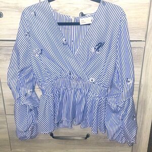 Light weight ruffle blouse